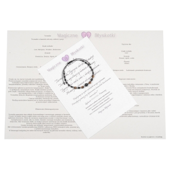 Bransoletka celebrytka czarny TURMALIN TYGRYSIE OKO HEMATYT ochrona i siła